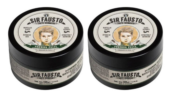 Sir Fausto Men´s  Forming Paste Cera Moldeante 100ml X 2u 3c 0