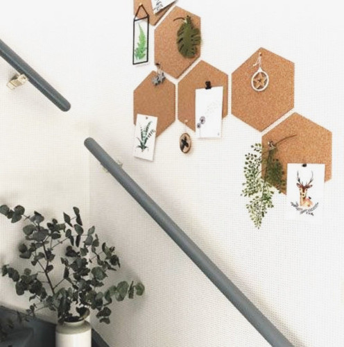 Pizarra Hexágono Corcho 20x20 Setx6  Revestimiento Deco 0