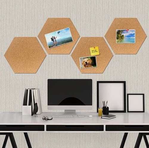 Pizarra Hexágono Corcho 20x20 Setx6  Revestimiento Deco 1