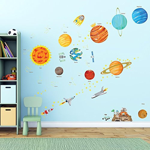 Decowall Da-1501 The Solar System Adhesivos De Pared Para Ni 1
