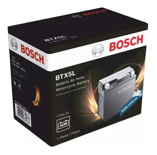 Bateria Ytx5l-bs Ytz6v Bosch Gel Honda Xr 125 150 Wagner! 0
