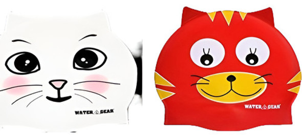 Water Gear Critter Cap Gato Rojo Y Gato Blanco 0