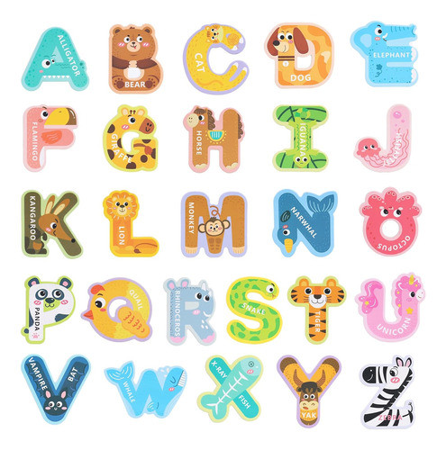 Conjunto De Letras Magnéticas Abc De Animales Grandes, 79 Cm 0