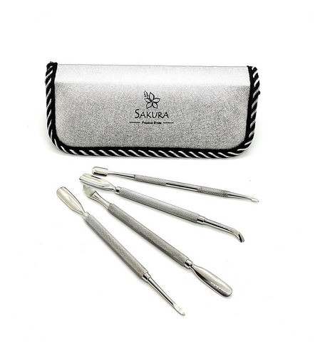 Set Profesional 4 Repujadores Dobles Cuticula Acero Japones 0