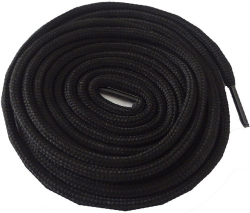 Kit 2 Par Cadarço Militar Redondo Bota Coturnos 1,60mt Preto 0