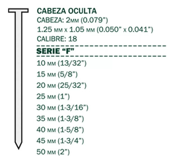 Caja Clavos Para Clavadora Neumatica Serie   F-25 1