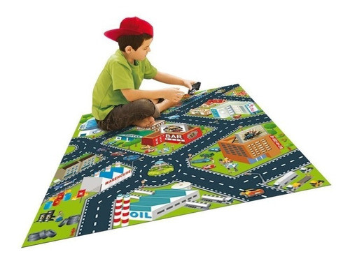 Pista Alfombra El Duende Azul 80x70cm C/ 2 Autos ELG 6603 1