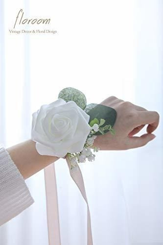 Rosas Artificiales C/tallo Realistas 25u/7.6cm/ Blanco 1