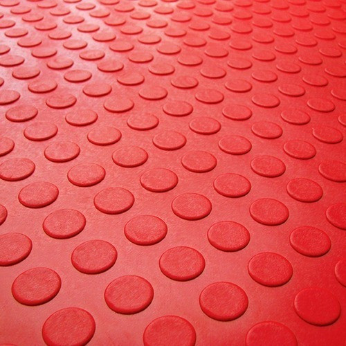 Piso De Borracha Moeda Anti-ruido 3mm 17.00x80cm Vermelho 0
