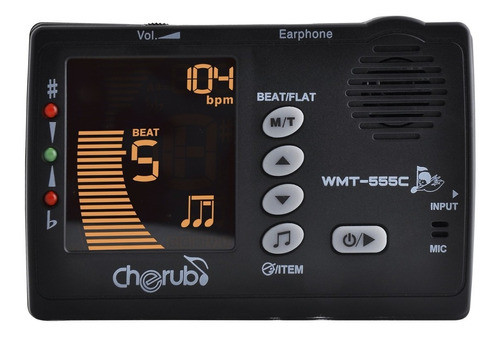 Metrónomo Cromático Cherub Wmt 555c Pantalla 3 En 1 0
