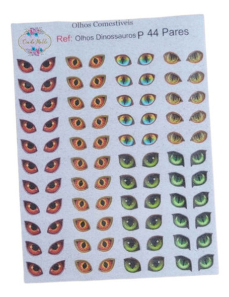 Olhos Comestiveis Dinossauros P 44 Pares 0