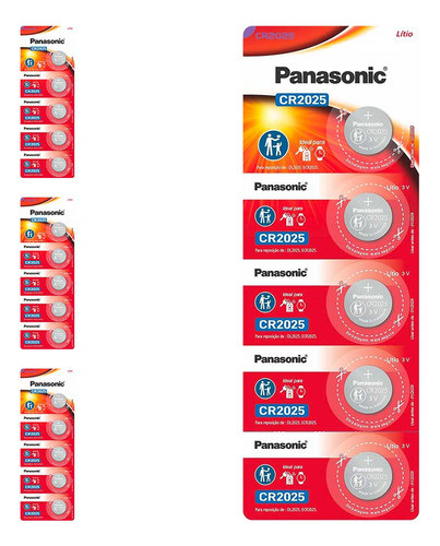 20 Baterias Cr2025 Panasonic (4 Cart) 0