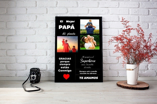 Kit Imprimible Cuadro Pizarra  Día Del Padre  + Tarjetas 1