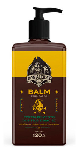 Kit Balm Barba Shampoo Cabelo Lemon Pente Duplo Don Alcides 1