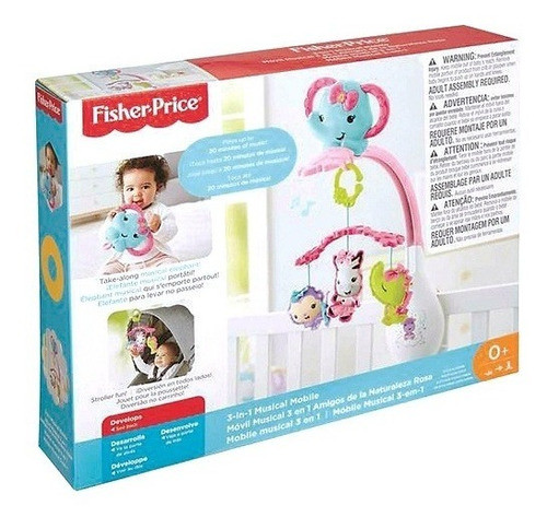 Cunero Fisher Price Movil Rosa Bebe Nena Niña Recien Nacida 0