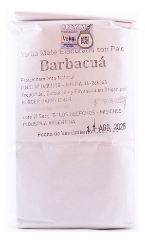 Yerba Mate Barbacua Burger 500 Gr Pack X 8 0