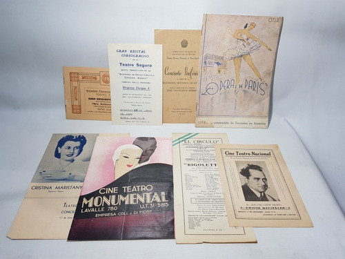 Antiguos Programas Teatro Nacionales Lote X 8 Mag 58519 0