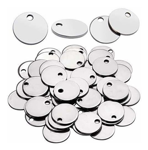 Carimbo De Aço Inoxidável Redondo Para Joias Diy - 50 Peças 0