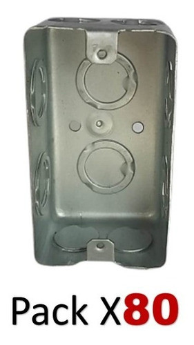 Caja Embutir Luz Rectangular 5x10cm Normalizada 80 Unidades 1