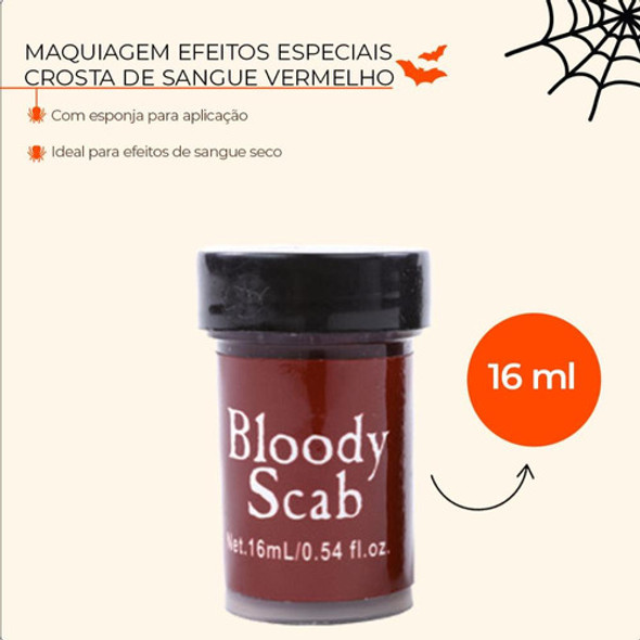 Cosmético Para Dia Das Bruxas Crosta De Sangue Vermelho 1un 1