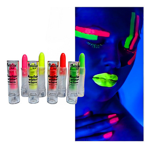Maquillaje Artistico En Barra Multicolor Fluo X1u Pintafan 0