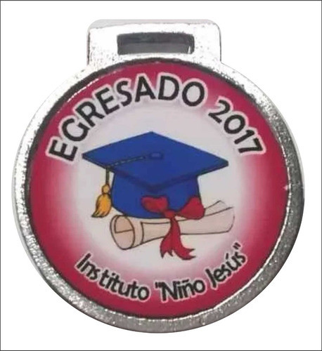 75 Medallas Egresados Primaria Jardin Colegio Escolar 35 Mm. 1