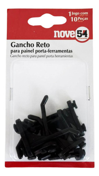 10 Ganchos Plásticos Painel Porta-ferramentas Perfurado Reto 0