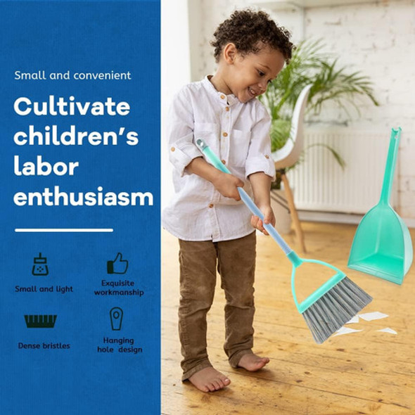 Juego De Limpieza Azul, Pequeño Set De Escoba Y Recogedor 1