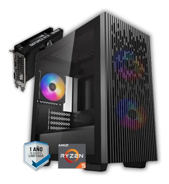 Pc Gamer Completa Nueva Ryzen 5 16gb 1tb Nvme Rtx3050 6gb Bk 1
