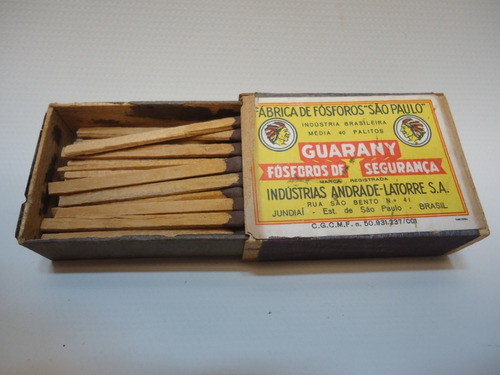 Caixa De Fosforos Anos 70 - Guarany Antiga 1