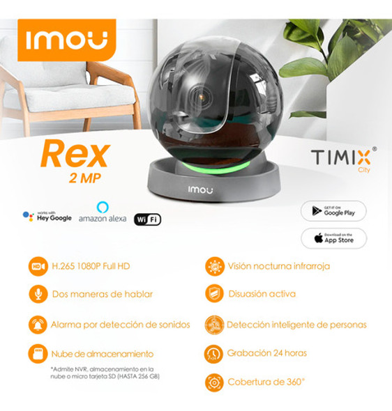 Kit Cámara De Seguridad Imou Rex Wifi Ip Interior +32gb 1