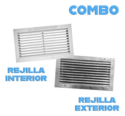 Combo Rejilla 40x20 Interior + Exterior Con Mosquitero 1