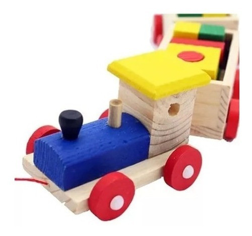 Prono Trencito Didactico De Madera De Arrastre 2 Vias 0