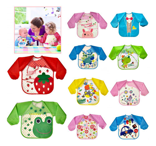 Babero Con Mangas, Impermeable, Pack X6, Super Precio!!! 0