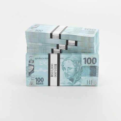 100 Reais Dinheiro Falso Sem Valor Cédula Cenográfica 100 Un 1