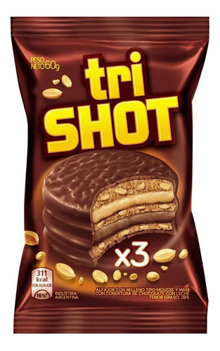 Tri Shot Alfajor Pack X 6un - Cioccolato Tienda De Dulces 0