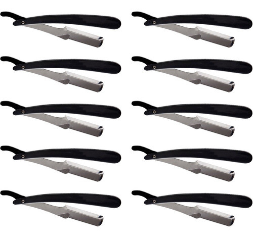 10un Navalhete Retratil Profissional Cabo Plastico Raskalo 0