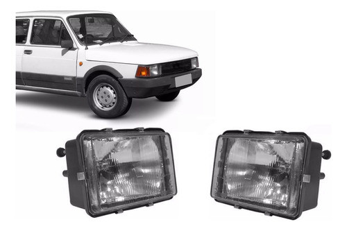 Kit Frente Farol Lanterna Grade Fiat 147 Spazio 83 À 86 Amba 1