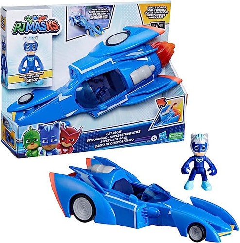 Carrinho Pj Masks Figura E Corredor Felino Cat Racer Hasbro 0