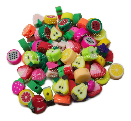 Frutas Fimo Fimu Surtidas Para Armar Bijou Dijes X 25 Un 0
