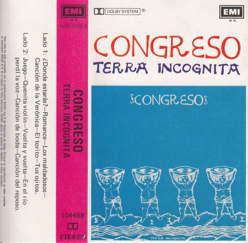 1983 Folk Progresivo Chile Cassete Congreso Terra Incognita 0