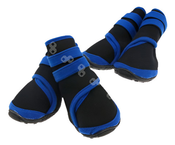 Dos Pares Impermeable Del Animal Doméstico Perro Zapatos Pro 0