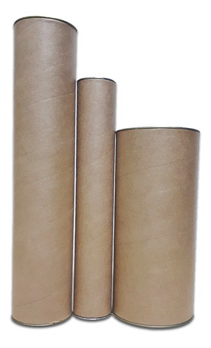 Tubo Papelão Tubete Tampa Metálica  20cm X 8,9cm Ø 20 Unds 0