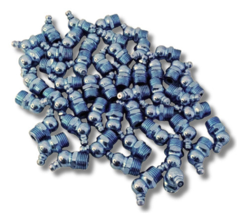 Kit Bico Pino Graxeiro P/ Lubrificação 10mm Curvo 45 100 Un 0