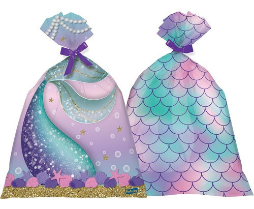 Sacolinhas Plásticas Surpresas - Festa Sereia 0
