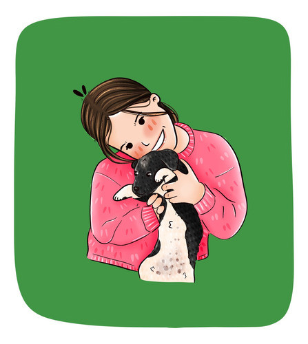 Retrato / Ilustración Digital De Mascotas Y Persona 1