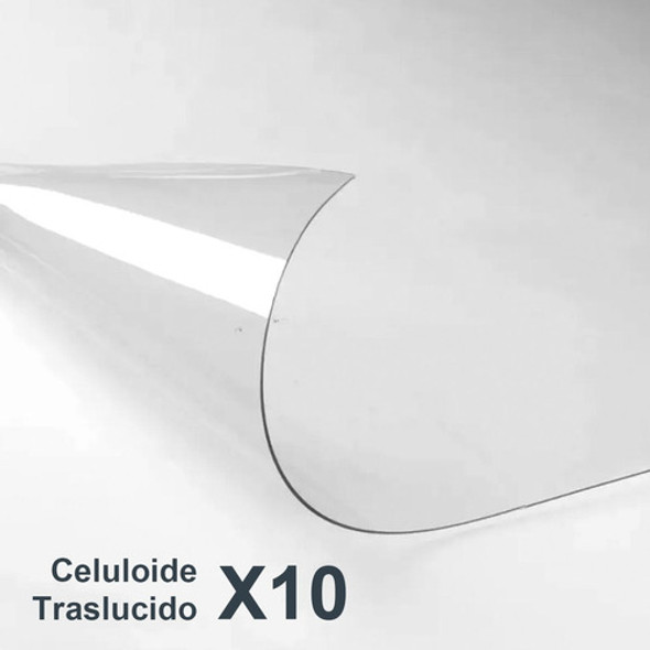 Celuloide En Laminas Acetato Transparente 35x50 X10 Unidades 1