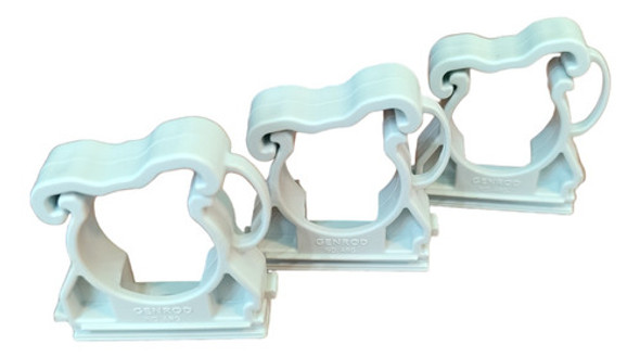 Grampa Fijación 40mm Pvc Genrod Caño Rígido Pack X50 0