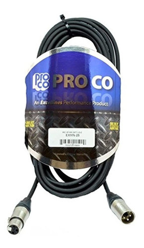 Proco Exmn25 Excellines Cable De Micrófono 25 Ft Con Conecto 0