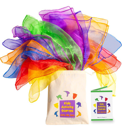 Pañuelos De Juguete Para Niños, 14 Piezas, Colores Arcoíris 0